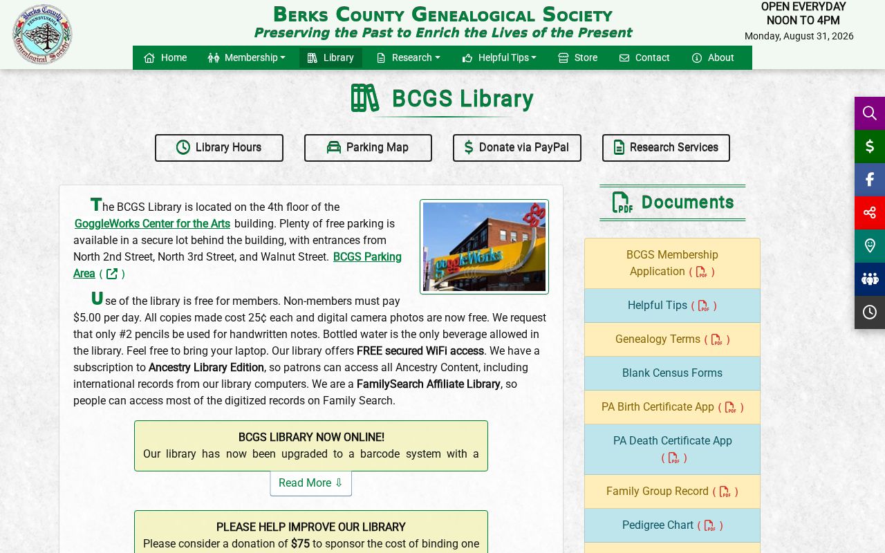 Berks County city directory companion research at Berks County Genealogical Society